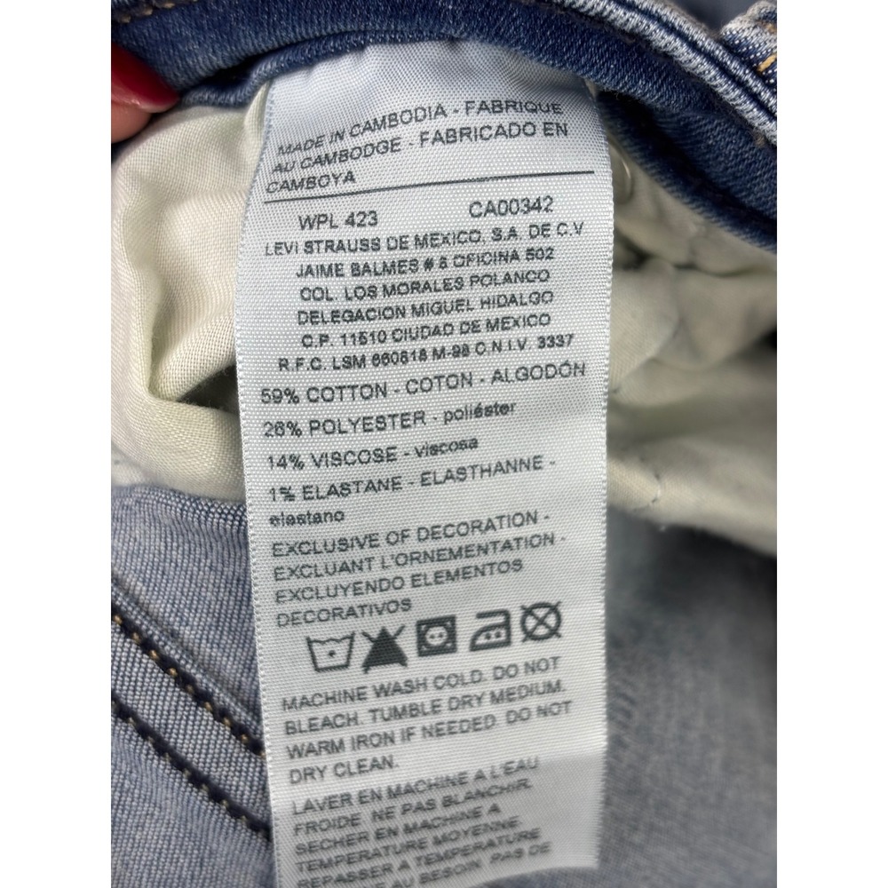 Denizen from Levis Womens High Rise Denim Shorts Light Wash Size 12 W31 - Picture 7 of 8